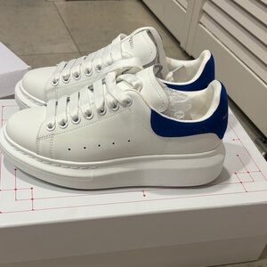 Alexander McQueen Royal Blue and White Trainers